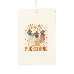 Désodorisant Pour Voiture Joyeux Pugsgiving mignon Thanksgiving Carlin Chien