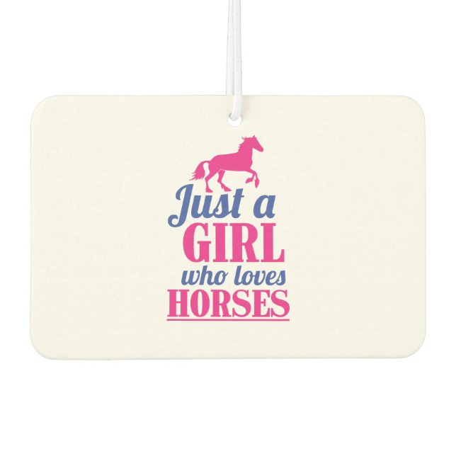 Désodorisant Pour Voiture juste une fille qui aime les chevaux (Devant)