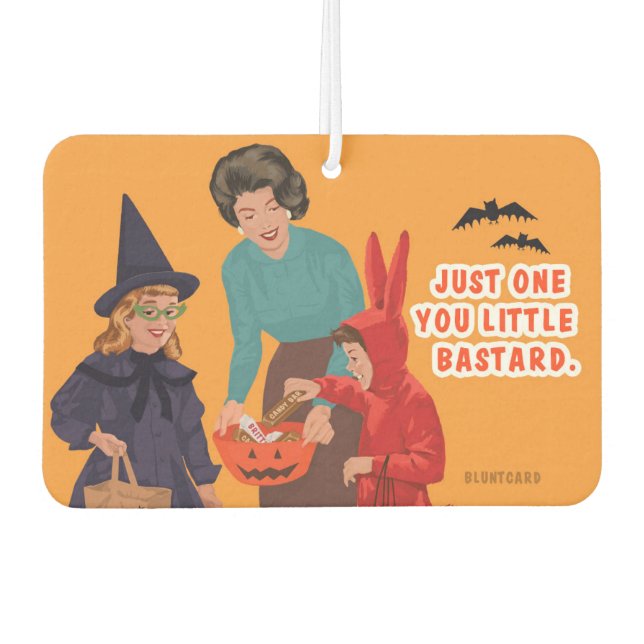 Désodorisant Pour Voiture Juste une petite merde ! Drôle Halloween. (Devant)