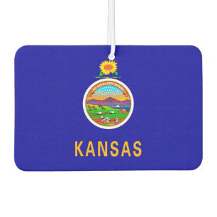 Désodorisant Pour Voiture Kansas State Flag Design