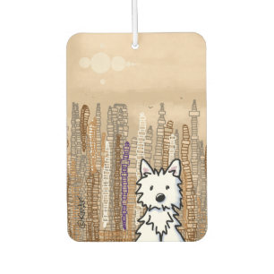 Désodorisant Pour Voiture KiniArt Big City Westie