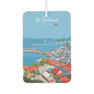 Désodorisant Pour Voiture Ko Sichang, Thaïlande - Vue animée du port