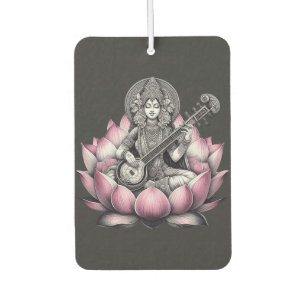 Désodorisant Pour Voiture La déesse Saraswati sur Lotus