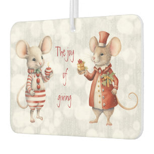 Désodorisant Pour Voiture La joie de donner des souris de Noël