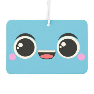 Désodorisant Pour Voiture L'Anime heureux de Kawaii a fait face à Teal