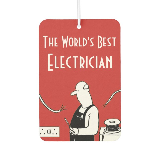 Désodorisant Pour Voiture Le meilleur électricien du monde (Devant)