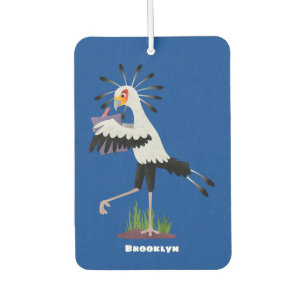 Désodorisant Pour Voiture Le mignon secrétaire oiseau écrire des notes dessi