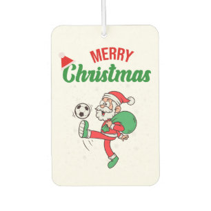 Désodorisant Pour Voiture Le Père Noël Jouer au football Drôle Noël