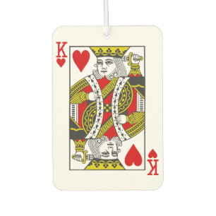 Désodorisant Pour Voiture Le roi des coeurs Jouer des cartes
