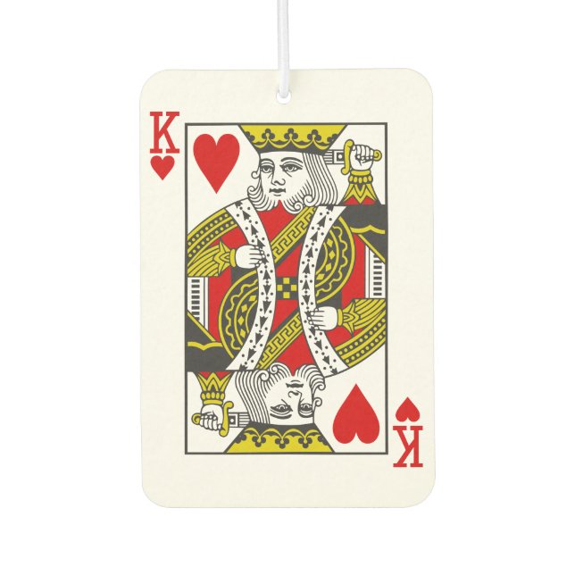 Désodorisant Pour Voiture Le roi des coeurs Jouer des cartes (Devant)