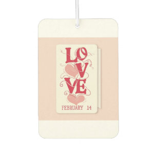 Désodorisant Pour Voiture le thème de la Saint-Valentin