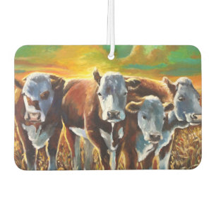 Désodorisant Pour Voiture Les vaches au coucher du soleil