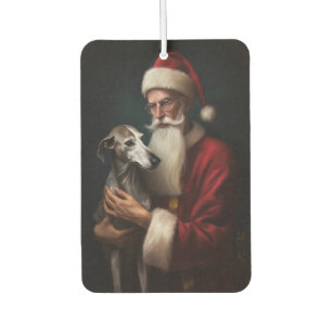 Désodorisant Pour Voiture Lévrier avec le Père Noël Noël Festif