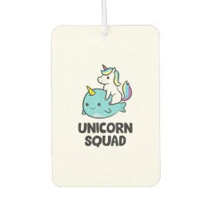 Désodorisant Pour Voiture Licorne de Narval Mignonne Équipe de Licorne Drôle
