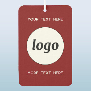Désodorisant Pour Voiture Logo Avec Texte Entreprise Promotion Bourgogne Rou
