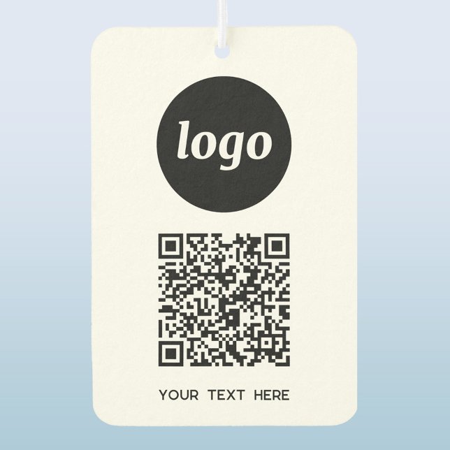 Désodorisant Pour Voiture Logo Code QR Texte commercial Promotionnel (Simple logo QR code custom text business branding promotional car motor vehicle air freshener)