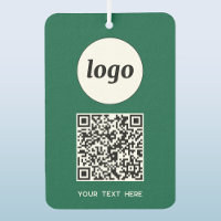 Logo QR Code Texte Entreprise Promotion Vert