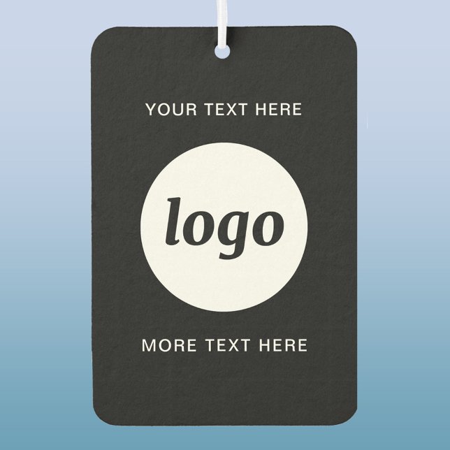 Désodorisant Pour Voiture Logo simple et promotion de l'entreprise textuelle (Simple logo with custom text business promotional air freshener)