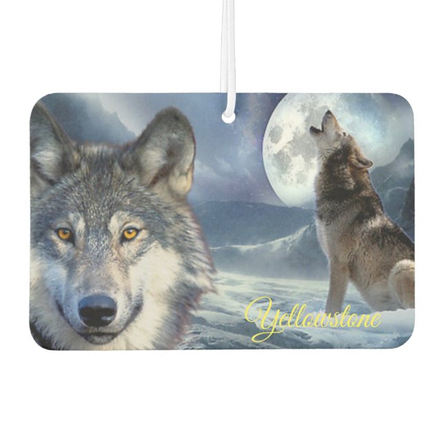 Désodorisant Pour Voiture Loup de Yellowstone (Devant)