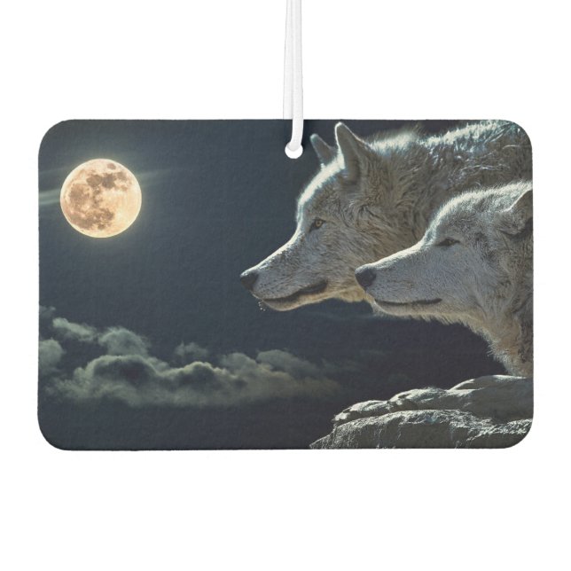 Désodorisant Pour Voiture Loups au clair de lune (Devant)