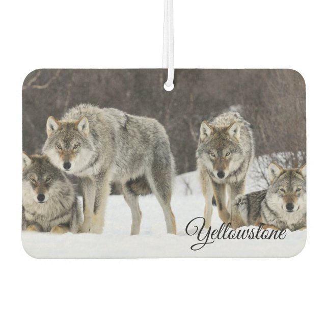 Désodorisant Pour Voiture Loups de l'Air Freshner-Yellowstone (Devant)