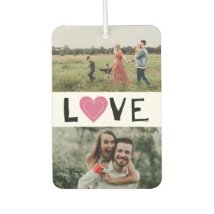 Désodorisant Pour Voiture Love Cute Hearts 2 Photo Collage Ajouter votre pro