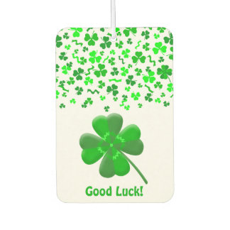 Désodorisant Pour Voiture Lucky Shamrocks Confetti Pattern Personalized