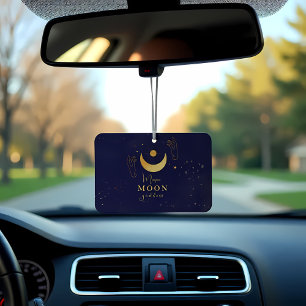 Désodorisant Pour Voiture Lune Dorée Avec Mains Personnalisée