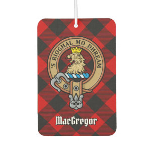 Désodorisant Pour Voiture MacGregor Crest sur Rob Roy Tartan Air Freshener