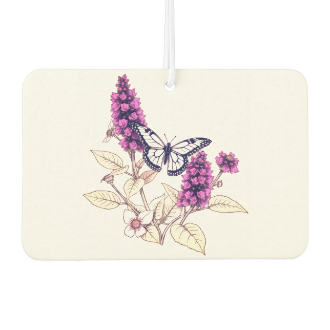 Désodorisant Pour Voiture Magenta Butterfly Bush (Devant)