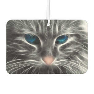 Désodorisant Pour Voiture Magnifique visage de chat aux yeux bleus