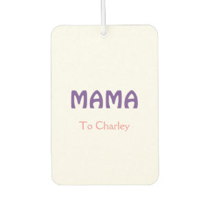 Désodorisant Pour Voiture Mama mères heureuses rétro violet ajouter nom text