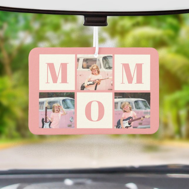 Désodorisant Pour Voiture Maman 3 Collage de photos Rose (Créateur téléchargé)