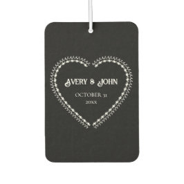 Désodorisant Pour Voiture Mariage gothique minimaliste noir et blanc
