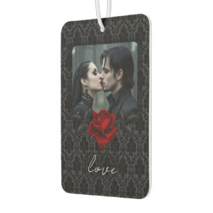 Désodorisant Pour Voiture Mariage Rose Gothique Noir Damassé