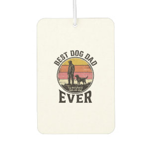 Désodorisant Pour Voiture Meilleur Papa Chien Conception Vectorielle Vintage