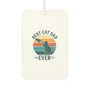 Désodorisant Pour Voiture Meilleur Papa de Chat Vintage Conception de T-shir