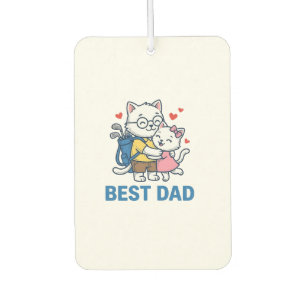 Désodorisant Pour Voiture Meilleur Papa Golf Chat Câlin Mignon Design Vector