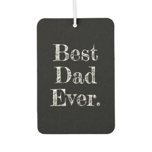 Désodorisant Pour Voiture Meilleur Papa Jour Tiré À La Main Typographie Noir