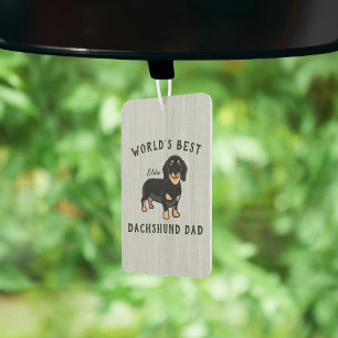 Désodorisant Pour Voiture Meilleur Papa Teckel au Monde Nom de Chien Personn