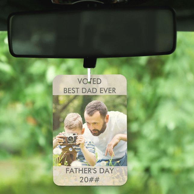 Désodorisant Pour Voiture Meilleur Père Jamais Voté - Année Personnalisée -  (Créateur téléchargé)