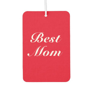 Désodorisant Pour Voiture Meilleure maman rouge classique script élégant mig