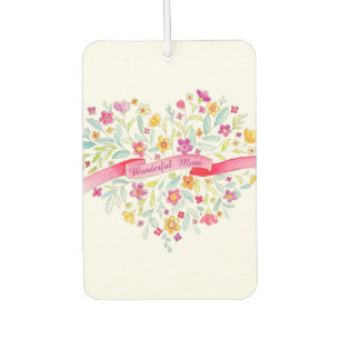 Désodorisant Pour Voiture Merveilleux coeur floral maman freshener personnal