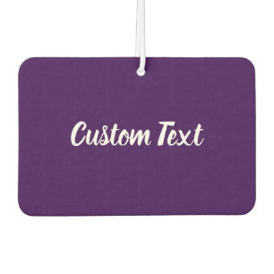 Désodorisant Pour Voiture Modèle de texte Simple foncé violet et blanc