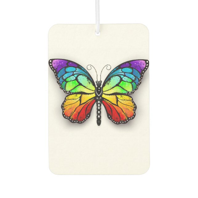 Désodorisant Pour Voiture Monarque papillon arc-en-ciel (Devant)