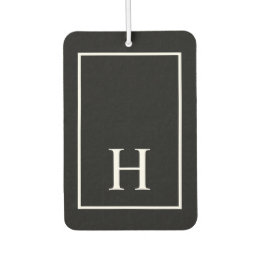 Désodorisant Pour Voiture Monogramme Noir Personnalisé