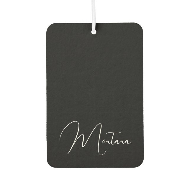 Désodorisant Pour Voiture Montana Noir Avec Lettres Blanches (Devant)