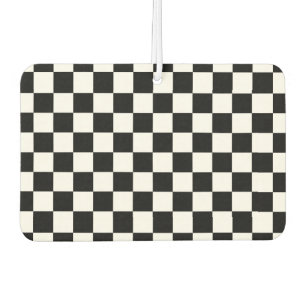 Désodorisant Pour Voiture Motif à damiers noir et blanc