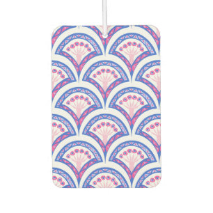 Désodorisant Pour Voiture motif damassé floral bleu