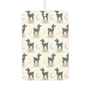 Désodorisant Pour Voiture Motif de cerfs, Cerf de bébé, Boho, Fleurs, Lune